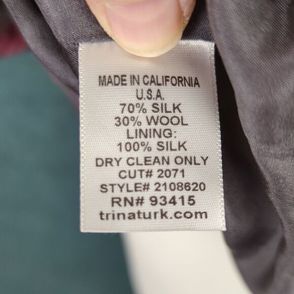 Trina Turk Silk/Wool Blend Bubble Hem Skirt Runs Large, See Notes!! - Picture 11 of 12